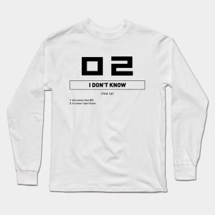 ㅁㄹ - I don’t Know in Korean Slang Long Sleeve T-Shirt